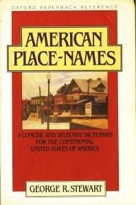 A Concise Dictionary of American Place Names - Thryft