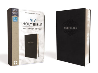 NIV, Holy Bible, Soft Touch Edition, Leathersoft, Black, Comfort Print - Thryft