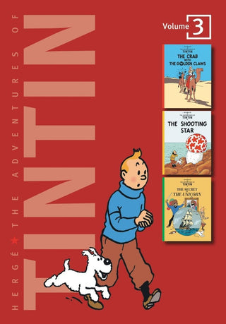 Adventures of Tintin 3 Complete Adventures in 1 Volume: WITH The Shooting Star AND The Secret of the Unicorn : The Crab with the Golden Claws - Thryft