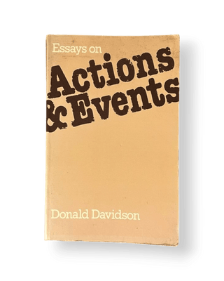 Essays on Actions and Events - Thryft