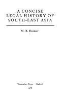 A Concise Legal History of South-East Asia - Thryft