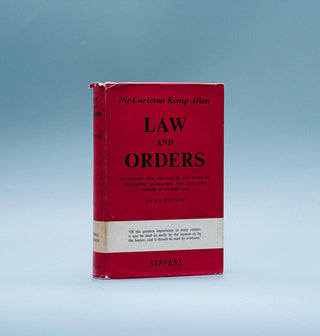 Law and Orders: An inquiry into the nature and scope of delegated legislation and executive powers in English law, Third Edition - Thryft